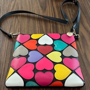 Betsey Johnson Multicolor Heart Crossbody Bag